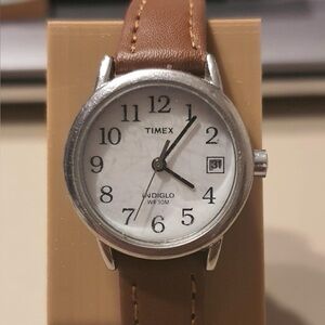 Timex Women's Brown Leather Strap Watch